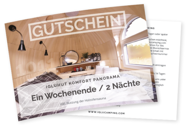 Ein Wochenende im IGLUHUT Komfort Panorama (2 Pers.)